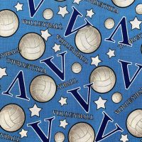 Long Line Covers - Volleyball on Blue