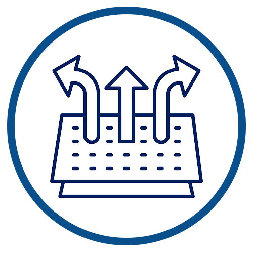 Enhanced breathability & fit icon